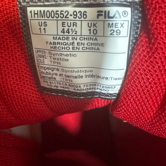 Fila Red Hiking Boots - Picture 2 of 11